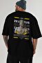 Zeus 4 Mythology Back Printed Black Oversize T-Shirt Men Women Cotton Crew Neck Tshirt - 6