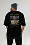 Zeus 4 Mythology Back Printed Black Oversize T-Shirt Men Women Cotton Crew Neck Tshirt - 5