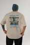 Poseidon 1 Mythology Back Printed Beige Oversize T-Shirt Men Women Cotton Crew Neck Tshirt - 2