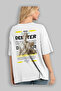 Demeter 1 Mythology Back Printed White Oversize T-Shirt Men Women Cotton Crew Neck Tshirt - 3
