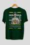 Hera 2 Mythology Back Printed Green Oversize T-Shirt Men Women Cotton Crew Neck Tshirt