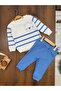 Teddy Bear Printed Cotton Combed Cotton Top and Bottom Baby Boy Set - 2