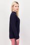 Women Relaxed Fit Long Sleeve Outdoor Sweatshirt, Dark Navy - 2