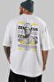 Zeus 2 Mythology Back Printed White Oversize T-Shirt Men Women Cotton Crew Neck Tshirt - 5