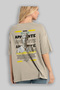 Aphrodite 1 Mythology Back Printed Beige Oversize T-Shirt Men Women Cotton Crew Neck Tshirt - 3