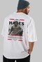 Hades 3 Mythology Back Printed White Oversize T-Shirt Men Women Cotton Crew Neck T-Shirt - 7