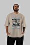 Poseidon 3 Mythology Front Printed Beige Oversize T-Shirt Men Women Cotton Crew Neck Tshirt - 5