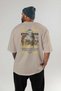 Eros Mythology Back Printed Beige Oversize T-Shirt Men Women Cotton Crew Neck Tshirt - 4