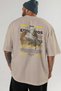 Eros Mythology Back Printed Beige Oversize T-Shirt Men Women Cotton Crew Neck Tshirt - 5