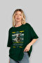 Minotaur 2 Mythology Front Printed Green Oversized T-Shirt Men Women Cotton Crew Neck Tshirt - 4