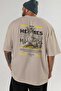 Hermes 2 Mythology Back Printed Beige Oversize T-Shirt Men Women Cotton Crew Neck T-Shirt - 5