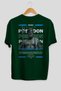Poseidon 1 Mythology Back Printed Green Oversize T-Shirt Men Women Cotton Crew Neck Tshirt