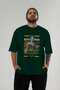Eros Mythology Front Printed Green Oversize T-Shirt Men Women Cotton Crew Neck Tshirt - 5