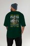 Plato 1 Mythology Back Printed Green Oversize T-Shirt Men Women Cotton Crew Neck Tshirt - 5