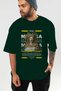 Medusa 1 Mythology Front Printed Green Oversize T-Shirt Men Women Cotton Crew Neck Tshirt - 6