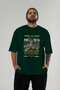 Hermes 2 Mythology Front Printed Green Oversize T-Shirt Men Women Cotton Crew Neck Tshirt - 5