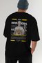 Hera 2 Mythology Back Printed Black Oversize T-Shirt Men Women Cotton Crew Neck Tshirt - 7