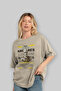 Ares 2 Mythology Front Printed Beige Oversize T-Shirt Men Women Cotton Crew Neck T-Shirt - 4