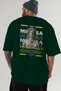 Medusa 3 Mythology Back Printed Green Oversize T-Shirt Men Women Cotton Crewneck Tshirt - 6
