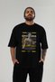 Eros Mythology Front Printed Black Oversize T-Shirt Men Women Cotton Crew Neck Tshirt - 6