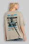 Poseidon 1 Mythology Back Printed Beige Oversize T-Shirt Men Women Cotton Crew Neck Tshirt - 3