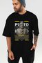 Plato 2 Mythology Front Printed Black Oversized T-Shirt Men Women Cotton Crew Neck Tshirt - 7
