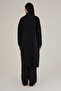 Women's Shawl Collar Angora Textured Long Cardigan - 4
