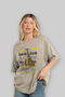 Akhilleus 1 Mythology Front Printed Beige Oversize T-Shirt Men Women Cotton Crew Neck Tshirt - 4
