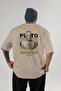 Plato 2 Mythology Back Printed Beige Oversize T-Shirt Men Women Cotton Crew Neck Tshirt - 2