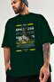 Spartacus 1 Mythology Front Printed Green Oversize T-Shirt Men Women Cotton Crew Neck Tshirt - 3