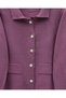 Buttoned Cardigan Skirt Knitwear Set - Plum - 2