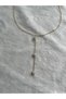 Moonstone 316L Steel Y Necklace Handcrafted - 2