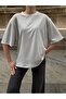 Women's Oversize Striped T-Shirt White - 7