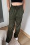 Glow Khaki Cyrstal Detail Glittery Loose Fit Cool Sweatpants - 4