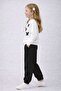 Girl's Butterfly Black-White Tracksuit Set - 2