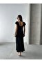 Black Plain Viscose Dress |   Vmd2715 - 5