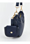 Navy Blue Women's Shoulder Bag with Wallet Accessories
