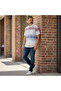 Slim Fit Cotton Striped Panel Pattern Short Sleeve Shirt (Slim Fit Model)