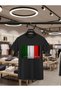 Play Wear Unisex Bol Kalıp İtalya V20 Crew Neck Printed T-Shirt