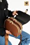 Navy Blue 4-Pocket Flap Bag with Webbing Straps, Zipper and Snap Closure, Handbag and Shoulder Bag - 2
