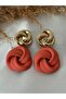 Gold Detailed Knot Earrings - 2