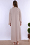 Comfortable Cut Cotton Dressing Gown Maternity Nightgown Set Effortt - Beige - 6