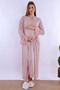 Cotton Comfortable Cut Maternity Set with Breastfeeding Feature Carpediem |   4 Pieces - Dried Rose - 2