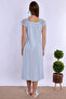 Cotton Maternity Nightgown with Breastfeeding Feature Effortt - Blue - 5