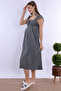 Cotton Maternity Nightgown with Breastfeeding Feature Effortt - Gray - 2