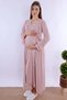Pajama Set for Pregnant and Postpartum Women with Nursing Gown, Cotton, Comfortable Cut, Carpediem - Dusty Rose - 6