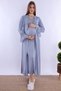 Pajama Set for Pregnant and Postpartum Women, Cotton, Comfortable Cut, Carpediem - Blue - 3