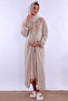 Pregnant and Postpartum Set with Hijab and Breastfeeding Features - 5 Piece Effortt - Beige - 3