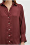 Women's V-Neck Loose Fit Premium Fabric Plain Basic Stylish Satin Shirt Nmr1200 - 5