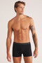 Men's Modal-Cotton, Waist-Banded, Tight-Leg Boxer Shorts (with Socks as a Gift)